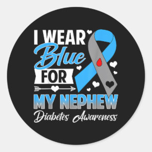 Adesivo Use Azul Pelo Mês de Conscientização sobre Diabete