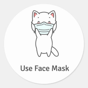 ADESIVO USE MASCARA SELANTE DE ENVELOPE GATO FOFO