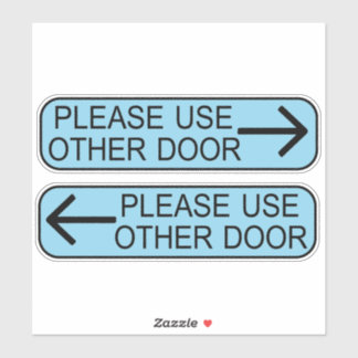 Adesivo use other door sign