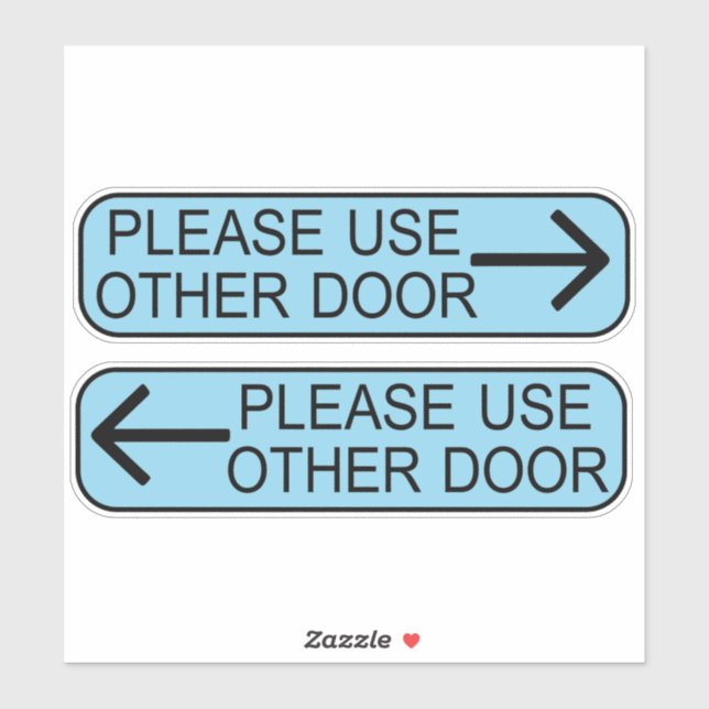 Adesivo use other door sign (Folha)