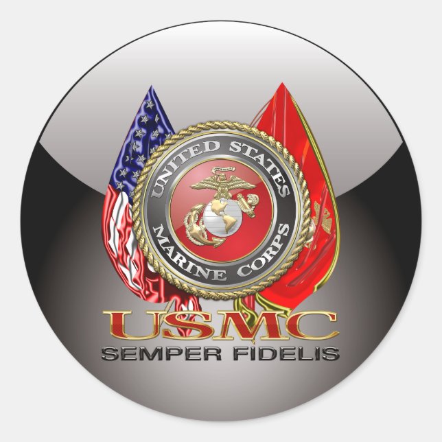 Adesivo USMC Semper Fi [Edição Especial] [3D] (Frente)