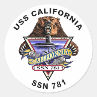 Adesivo USS California SSN 781 Navio Crest