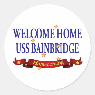 Adesivo USS Home bem-vindo Bainbridge
