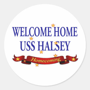 Adesivo USS Home bem-vindo Halsey