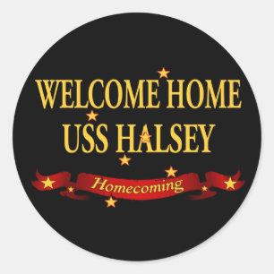 Adesivo USS Home bem-vindo Halsey