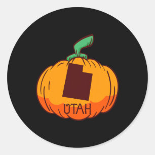Adesivo Utah EUA Pumpkin Halloween Art Design Call Se