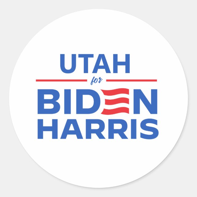 Adesivo Utah por Biden Harris (Frente)
