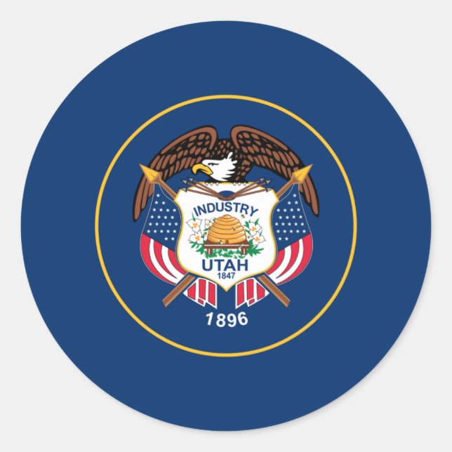 Adesivo Utahn Flag, Flag de Utah (Frente)
