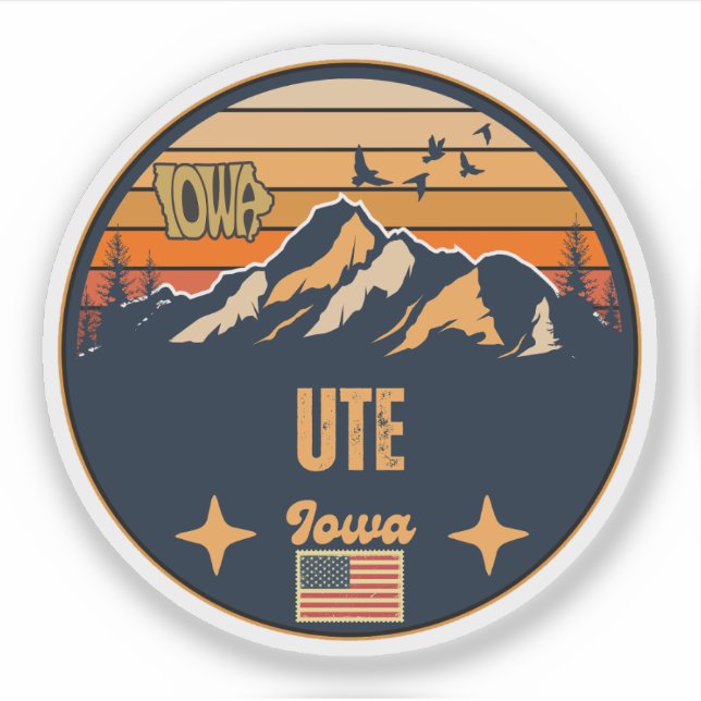 Adesivo Ute, Iowa (Frente)