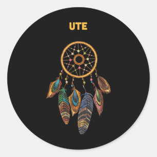 Adesivo Ute Tribe Native American Honor Respeite Dream Cat