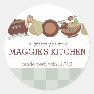 Adesivo Utensílios das bandejas dos potes da cozinha que