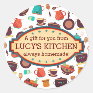 Adesivo Utensílios das bandejas dos potes da cozinha que