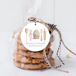 Adesivo Utensílios de pastelaria de cupcake