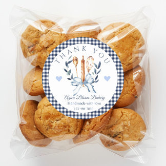 Adesivo Utensílios de Xadrez Azul Marinho Cozinha Padaria