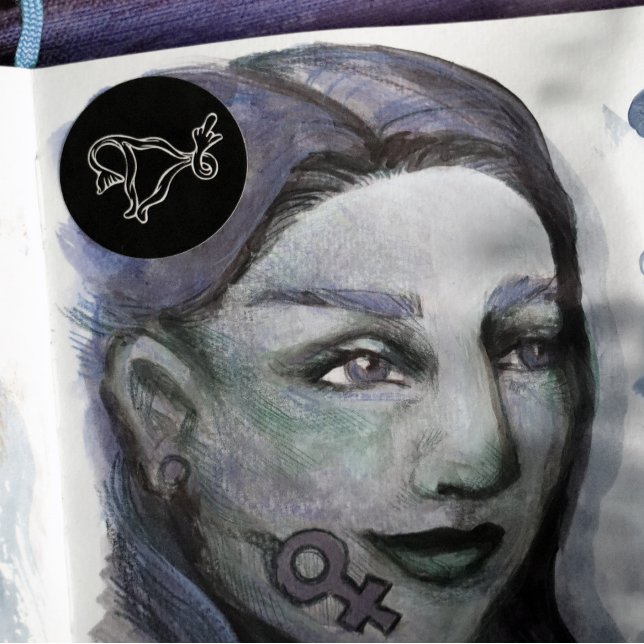 Adesivo Utero de Dedo Médio Pró-escolha (Criador carregado)