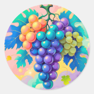 Adesivo Uvas coloridas para o Verão