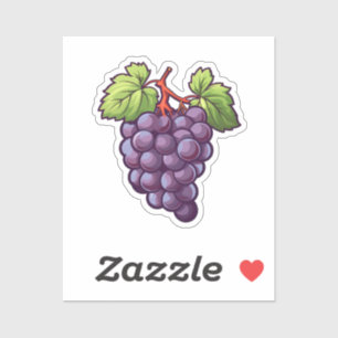 Adesivo Uvas de desenho animado