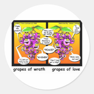 Adesivo Uvas de Ira, Amor & Guerra Presentes e Camisetas D