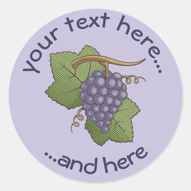 Adesivo Uvas Lilás (Frente)