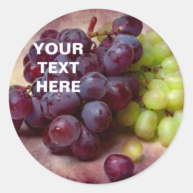 Adesivo Uvas Vermelhas E Verdes (Frente)