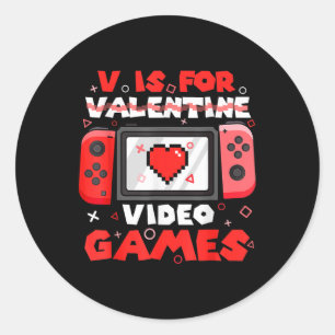 Adesivo V É Para O Dia Dos Namorados De Jogos De Vídeo Gam