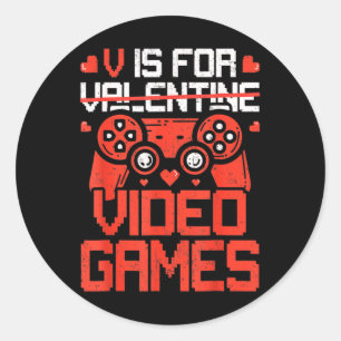 Adesivo V É Para Video Games Dia Dos Namorados Engraçado R