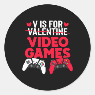 Adesivo V É Para Videos games Engraçados Dia de os namorad