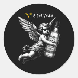 Adesivo V É Para Vodka Cupido É Estúpido E Bêbado Anti Val