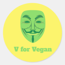 Adesivo V para o vegan