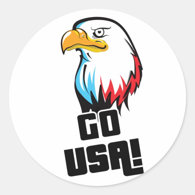 Adesivo Vá EUA! águia americana (Frente)