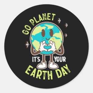 Adesivo Vá Planeta É Seu Dia da Terra Um Rapaz da Terra Ka