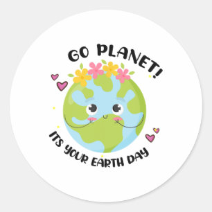 Adesivo Vá Planeta É Seu Professor Bonito No Dia Da Terra,