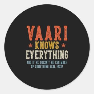 Adesivo Vaari sabe tudo dia dos pais retrô vintage 