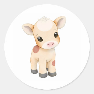Adesivo Vaca Adorável Vaca Vinha Vinheta Vinheta Impressão