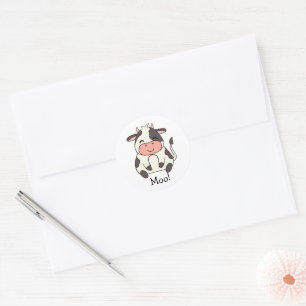 Adesivo Vaca Amigável Fofa Kawaii Moo!