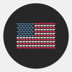 Adesivo Vaca Bandeira Americana Novilha Nós 4 De Julho Faz