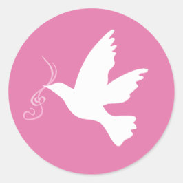 Adesivo Vaca branca com fita adesiva rosa