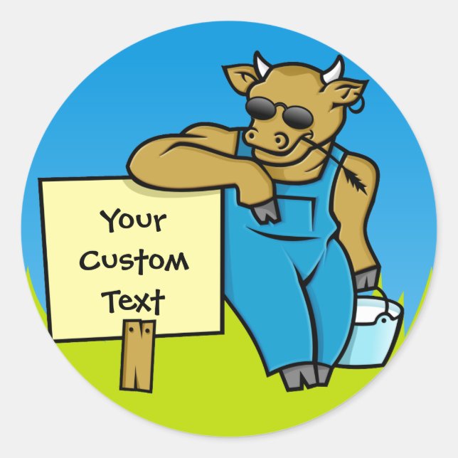 Adesivo Vaca com sinal (Frente)