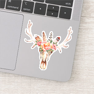 Adesivo Vaca Crânio Laptop De Algodão Vinil