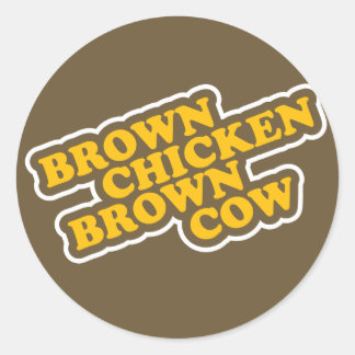 Adesivo Vaca de Brown da galinha de Brown