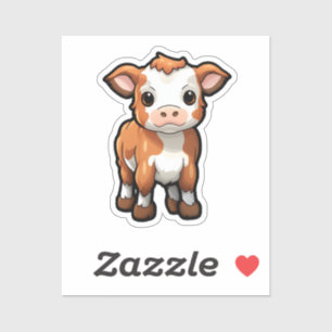 Adesivo Vaca de desenho animado