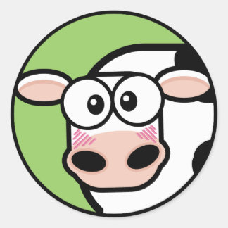 Adesivo Vaca de desenho personalizável