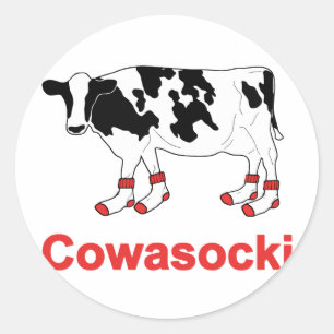 Adesivo Vaca de leite nas meias - vaca de Cowasocki um