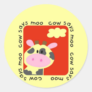 Adesivo Vaca diz Camisetas e presentes