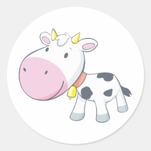 Adesivo Vaca do bebê dos desenhos animados