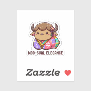 Adesivo Vaca em Elegância em Highland