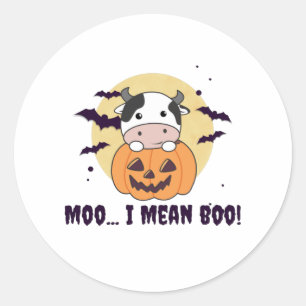Adesivo Vaca Fantasma Cute Kawaii Halloween Moo Eu Quero D
