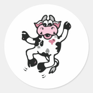 Adesivo Vaca Feliz Dançando