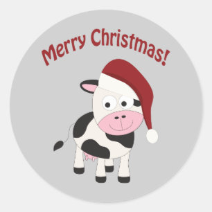 Adesivo Vaca Feliz de Natal