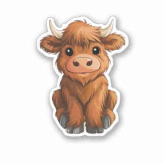 Adesivo Vaca Highland Sticker